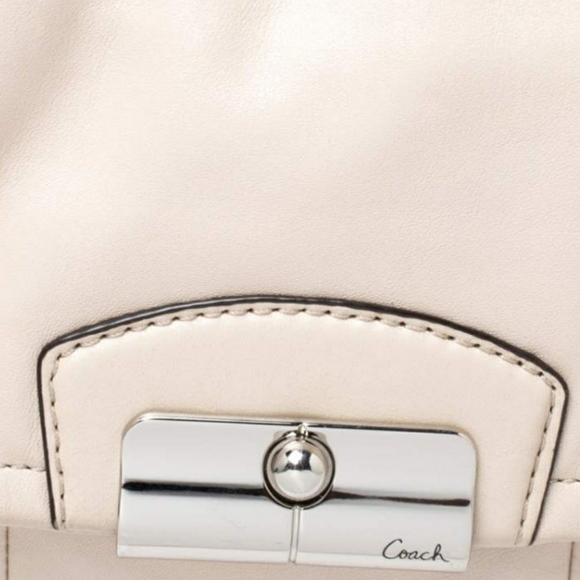 COACH Ivory Kristin Leather Crossbody Hobo Bag - Picture 3 of 11